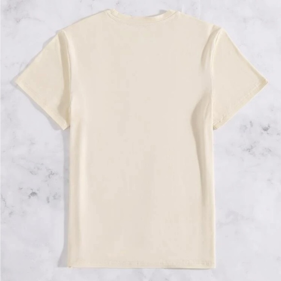 Apricot Color 1990’s & Tape Print Tee - Picture 2 of 2